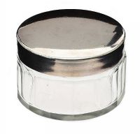 ROUND SILVER TOPPED JAR at Ross's Online Art Auctions
