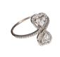 18CT WHITE GOLD AND DIAMOND HEART CLUSTER RING at Ross's Online Art Auctions
