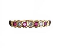 GOLD RUBY AND DIAMOND RING BAND at Ross's Online Art Auctions