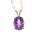 9CT AMETHYST PENDANT AND CHAIN at Ross's Online Art Auctions