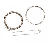 THREE STERLING SILVER BRACELETS at Ross's Online Art Auctions