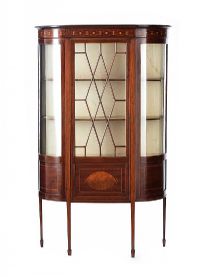 EDWARDIAN DISPLAY CABINET at Ross's Online Art Auctions