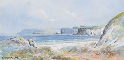 WHITE ROCKS, COUNTY ANTRIM by George W.  Morrison at Ross's Online Art Auctions