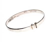 STERLING SILVER CHRISTENING BANGLE FROM FRED J. MALCOLM at Ross's Online Art Auctions