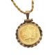 14CT GOLD ROPE-LINK CHAIN AND CANADIAN 1/10TH OZ GOLD MAPLE LEAF COIN at Ross's Online Art Auctions