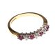 18CT GOLD RUBY AND DIAMOND HALF-ETERNITY RING at Ross's Online Art Auctions