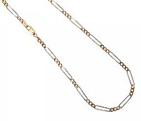 9CT GOLD TWO-TONE NECKLACE at Ross's Online Art Auctions