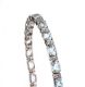 18CT WHITE GOLD DIAMOND AND AQUAMARINE BRACELET at Ross's Online Art Auctions