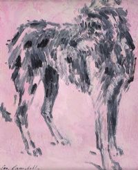 IRISH WOLFHOUND PUP by Con Campbell at Ross's Online Art Auctions