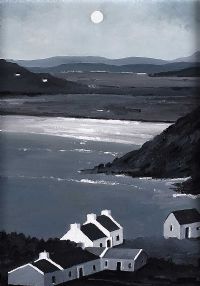 MOONLIGHT OVER TRA NA ROSSAN, DOWNINGS by Sean Lorinyenko at Ross's Online Art Auctions
