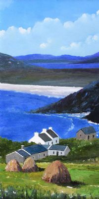 LATE SUMMER AT TRA NA ROSSAN, DOWNINGS, DONEGAL by Sean Lorinyenko at Ross's Online Art Auctions