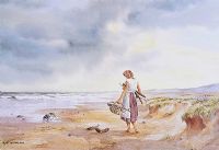 COLLECTING DRIFTWOOD by Hamilton Sloan at Ross's Online Art Auctions