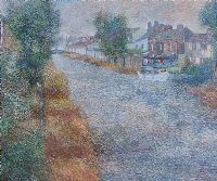 WASHDAY BY THE CANAL by Victor Richardson at Ross's Online Art Auctions