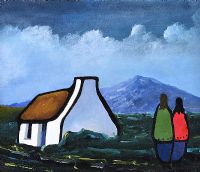 COTTAGE, NEAR MUCKISH by Eileen Gallagher at Ross's Online Art Auctions