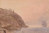 SAILING OFF THE IRISH COAST by Joseph William Carey RUA at Ross's Online Art Auctions