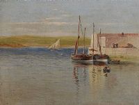 NICKEYS LYING IN ARDGLASS HARBOUR by Joseph William Carey RUA at Ross's Online Art Auctions