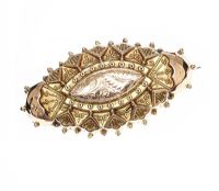 VICTORIAN MID-CARAT GOLD MOURNING BROOCH at Ross's Online Art Auctions