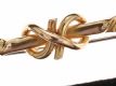 15CT GOLD KNOT BAR BROOCH at Ross's Online Art Auctions