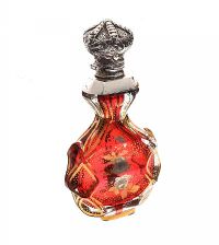 VICTORIAN SILVER TOPPED GLASS PERFUME BOTTLE at Ross's Online Art Auctions
