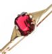 9CT GOLD BAR BROOCH WITH RED GLASS at Ross's Online Art Auctions