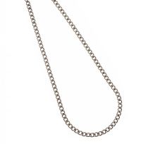 STERLING SILVER LONG CURB-LINK CHAIN at Ross's Online Art Auctions