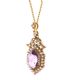 EDWARDIAN AMETHYST AND SEED PEARL PENDANT ON A MODERN 9CT GOLD CHAIN at Ross's Online Art Auctions