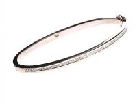 18CT WHITE GOLD DIAMOND BANGLE at Ross's Online Art Auctions