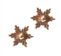 9CT GOLD FLORAL EARRINGS at Ross's Online Art Auctions