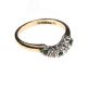 9CT GOLD EMERALD AND DIAMOND WISHBONE RING at Ross's Online Art Auctions