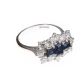 18CT WHITE GOLD SAPPHIRE AND DIAMOND CLUSTER RING at Ross's Online Art Auctions