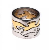 GEORG JENSEN 18CT GOLD 'FUSION' FOUR PIECE DIAMOND-SET RING at Ross's Online Art Auctions