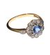 18CT GOLD SAPPHIRE AND DIAMOND DAISY CLUSTER RING at Ross's Online Art Auctions