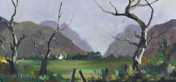 COTTAGE IN THE VALLEY by Irish School at Ross's Online Art Auctions