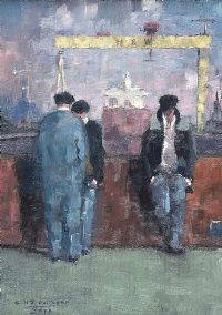 THE THREE YARD MEN by Colin H. Davidson at Ross's Online Art Auctions