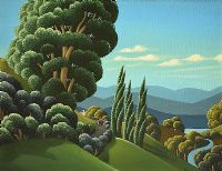 A STROLL IN THE HILLS by George Callaghan at Ross's Online Art Auctions