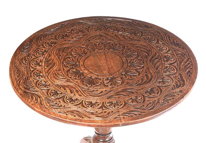 VICTORIAN OAK SNAP TOP TABLE at Ross's Online Art Auctions