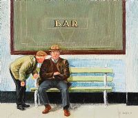 THE PARK BENCH by Ken Hamilton at Ross's Online Art Auctions