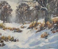 WINTER WOODLANDS by Tom Stephenson at Ross's Online Art Auctions