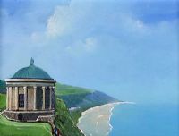 MUSSENDEN TEMPLE HIGH ABOVE THE ATLANTIC OCEAN by Sean Lorinyenko at Ross's Online Art Auctions
