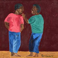 TWO FIGURES by Shakes Thembani at Ross's Online Art Auctions