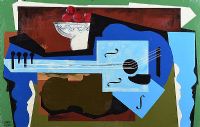 GUITAR WITH FRUIT by Gerald G. Beattie at Ross's Online Art Auctions