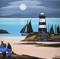 THE LIGHTHOUSE MOON by J.P. Rooney at Ross's Online Art Auctions