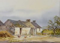 OLD FARM BUILDINGS, NEAR PORT LOUGH, DONEGAL by Robert Egginton at Ross's Online Art Auctions