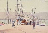 HARBOUR, LOS CRISTIANOS by Robert Taylor Carson RUA at Ross's Online Art Auctions
