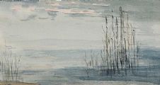 REEDS BY THE RIVER BANK by Tom Carr HRHA HRUA at Ross's Online Art Auctions