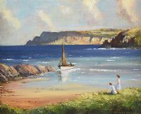 CUSHENDUN BAY, COUNTY ANTRIM by Norman J. McCaig at Ross's Online Art Auctions