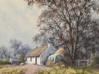NEAR BALLYBOFEY, DONEGAL by William Henry Burns at Ross's Online Art Auctions
