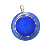 GOLD-PLATED SILVER ENAMEL POWDER COMPACT at Ross's Online Art Auctions