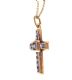 14CT GOLD AMETHYST CROSS AND CHAIN at Ross's Online Art Auctions