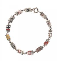 835 SILVER BRACELET SET WITH GERMAN COUNTIES at Ross's Online Art Auctions